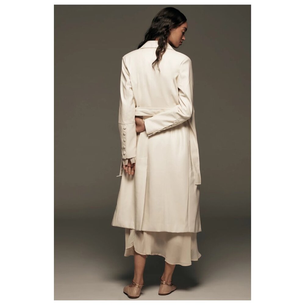 Avec Les Filles | Faux Leather Belted Long Coat | NWT - Picture 3 of 12